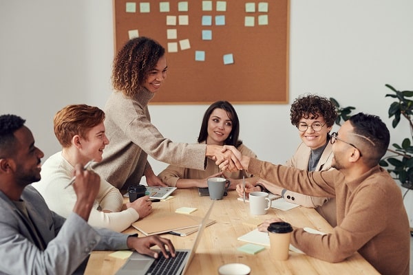 Women Leadership - Female Manager meeting an employee